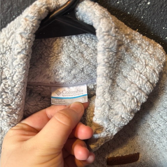 Columbia Gray Sherpa Fleece Zip Up Sweatshirt - Picture 2 of 3
